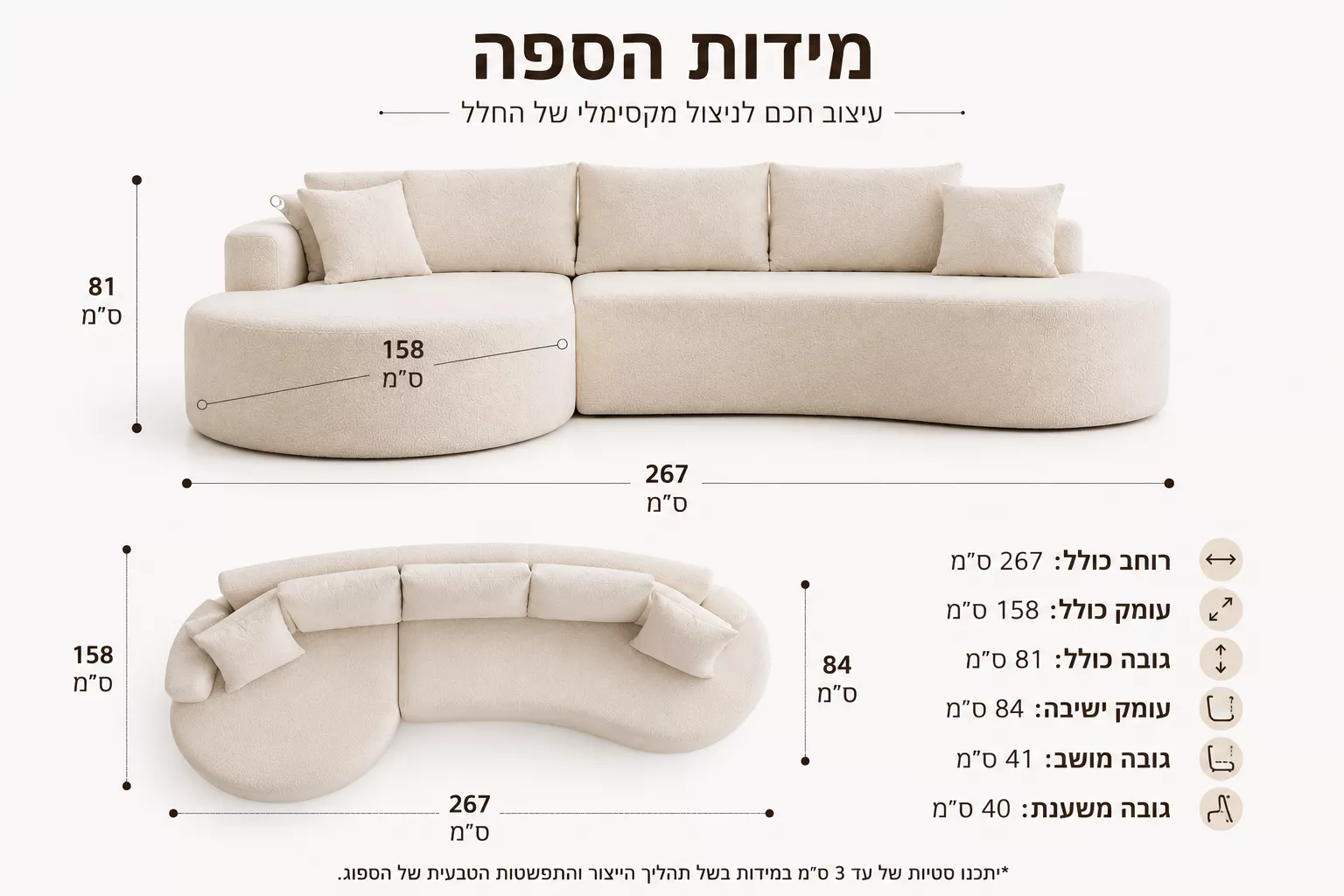 ספת אירוח מעוצבת דגם ELEGANCE ***אריזה פגומה