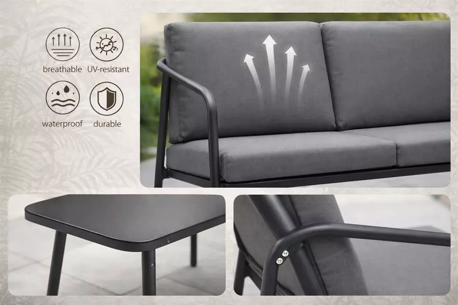 מערכת ישיבה לחצר כולל שולחן תואם דגם Granada במכירה מוקדמת 21 ימי עסקים