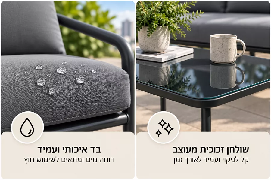 מערכת ישיבה לחצר כולל שולחן תואם דגם Granada במכירה מוקדמת 21 ימי עסקים