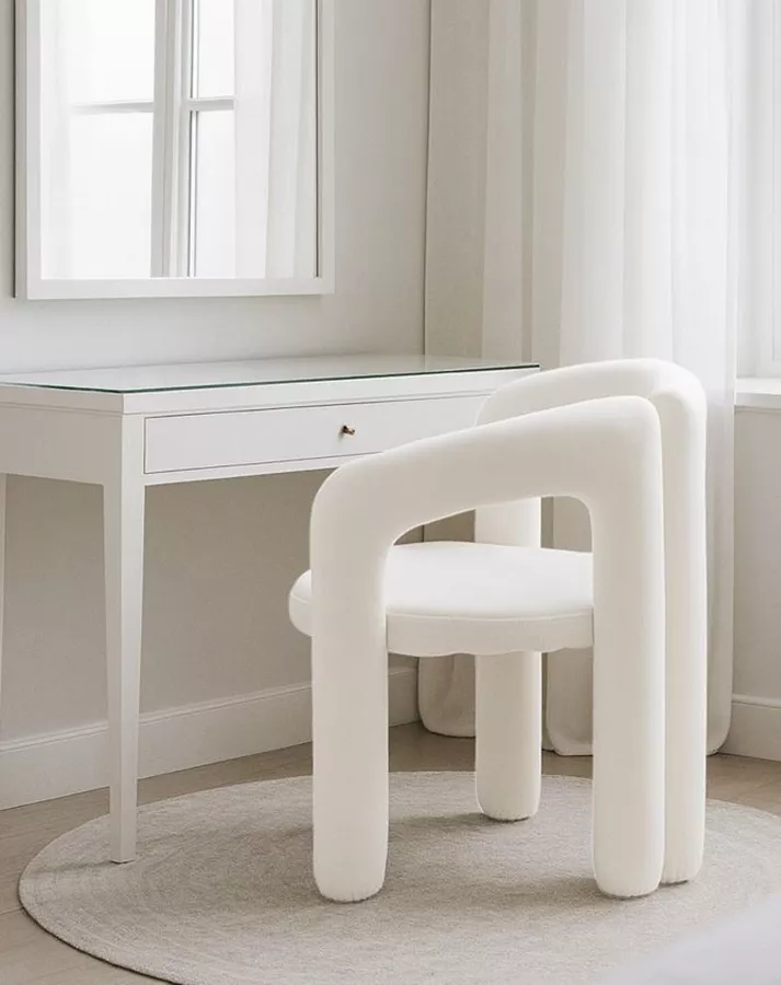 כסא בד מעוצב דגם Milano צבע שמנת במכירה מוקדמת 21 ימי עסקים