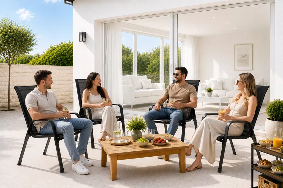 סט 4 כסאות לפינת אוכל לחצר דגם טנריף ***במכירה מוקדמת 45 ימי עסקים