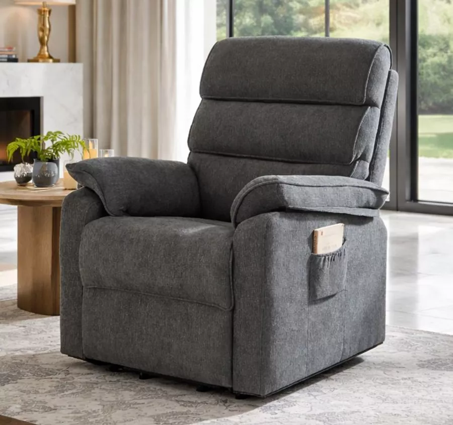 כורסת קימה חשמלית COMFY EASY LIFT צבע אפור כהה ***אריזה פגומה
