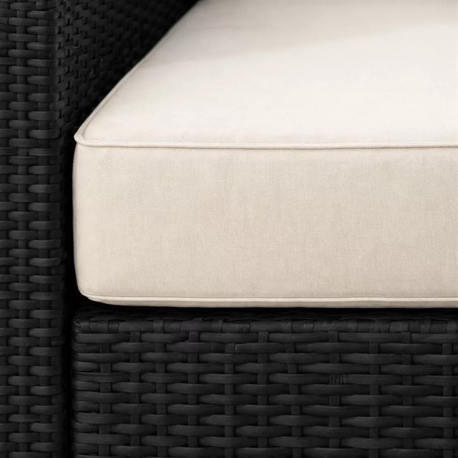 מערכת ישיבה פינתית לחצר דגם SANTA MONICA צבע שחור במכירה מוקדמת 21 ימי עסקים