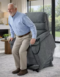 כורסת קימה חשמלית COMFY EASY LIFT צבע אפור כהה ***אריזה פגומה mycasa
