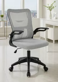 כסא מנהלים יוקרתי עם ידיות מתכווננות דגם XP-12 צבע שחור אפור מתצוגה ועודפים mycasa