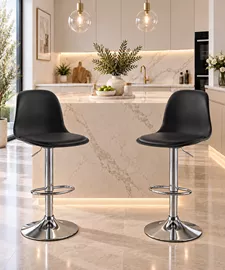 זוג כסאות בר ELEGANT צבע שחור ***במכירה מוקדמת 30 ימי עסקים mycasa