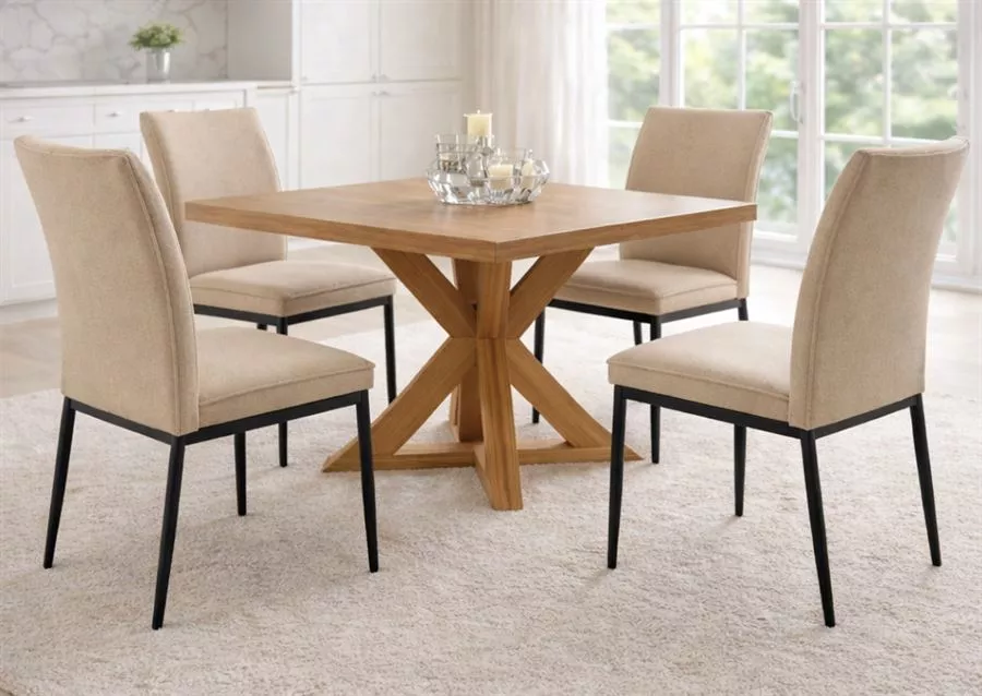 רביעיית כסאות לפינת אוכל דגם Henry צבע חום במכירה מוקדמת 30 ימי עסקים