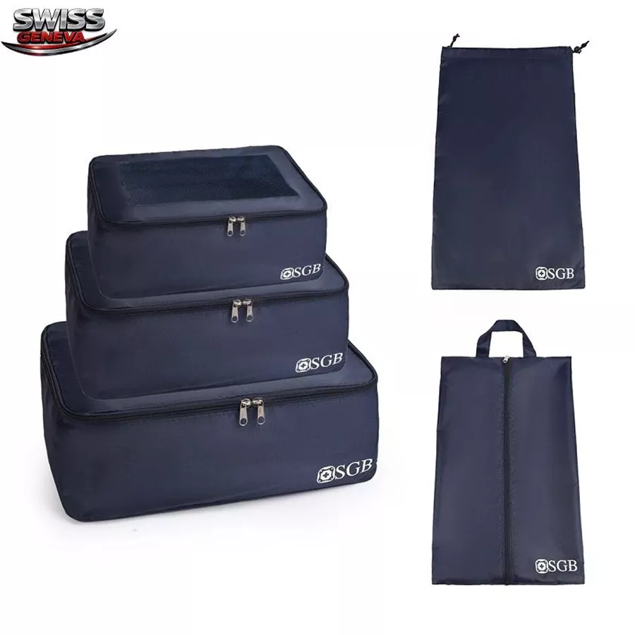 סט 3 מזוודות קשיחות + 5 תיקי אריזה וארגון במתנה