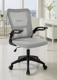 כסא מנהלים יוקרתי עם ידיות מתכווננות דגם XP-12 צבע שחור אפור מתצוגה ועודפים mycasa