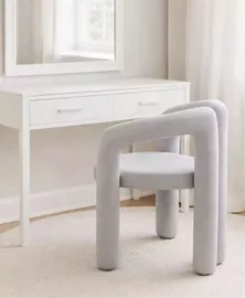 כסא בד מעוצב דגם Milano צבע אפור ***מתצוגה ועודפים mycasa