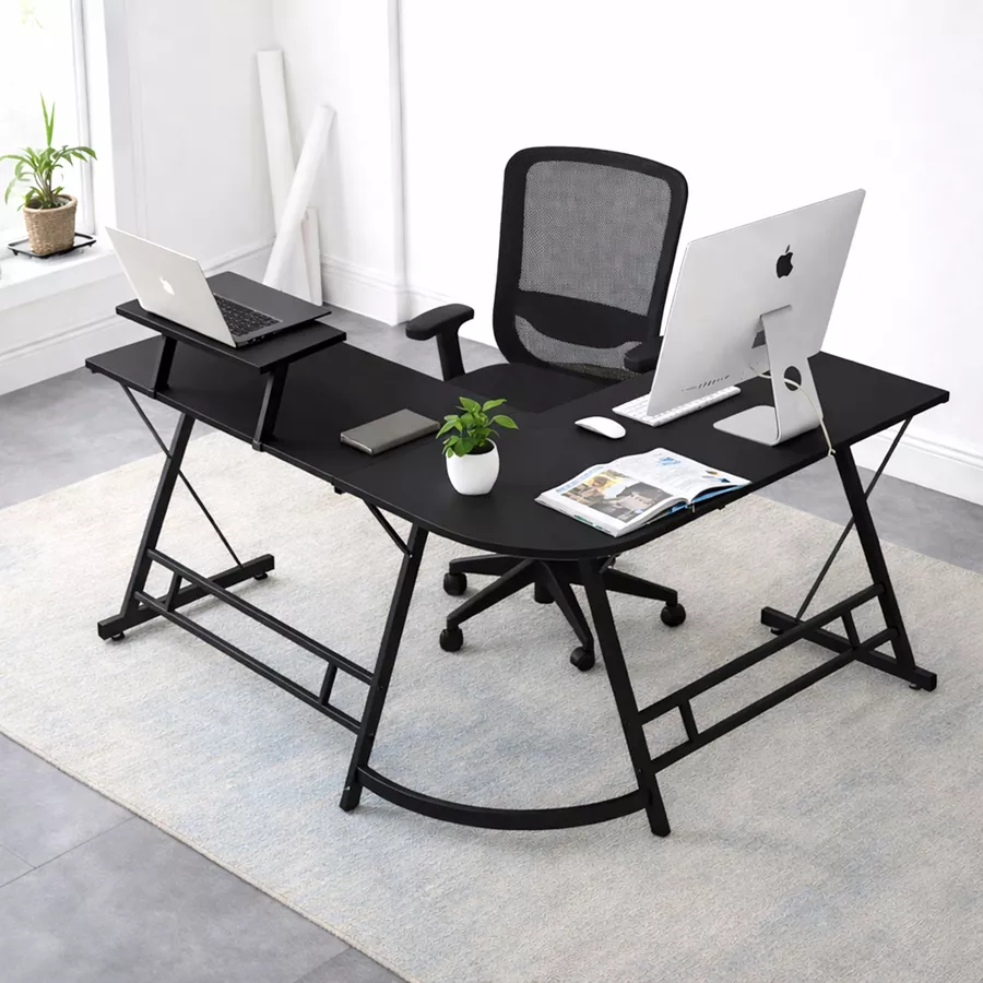 עמדת מחשב פינתית רחבה דגם DYNAMIC צבע שחור מתצוגה ועודפים