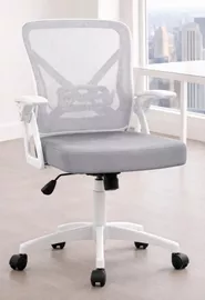כסא מנהלים עם ידיות מתכווננות דגם XP-36 צבע לבן בשילוב אפור במכירה מוקדמת 14 ימי עסקים mycasa