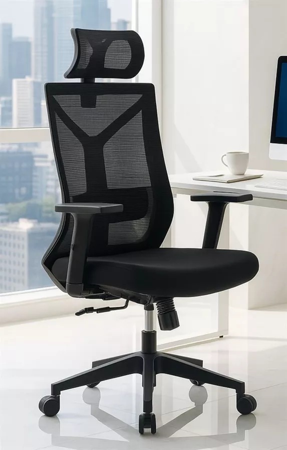 כסא מנהלים עם ידיות מתכווננות ומשענת ראש דגם XP-7 מתצוגה ועודפים