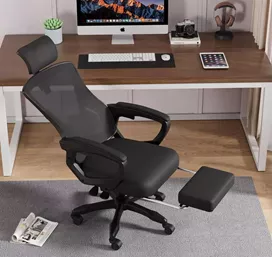 כסא מנהלים עם הדום דגם XP-2 עם גב גבוה ומשענת ראש צבע שחור mycasa