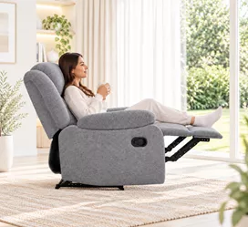 כורסת טלוויזיה ריקליינר דגם COMFORT צבע אפור כהה ***במכירה מוקדמת 30 ימי עסקים mycasa
