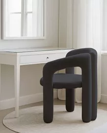 כסא בד מעוצב דגם Milano צבע שחור במכירה מוקדמת 21 ימי עסקים mycasa