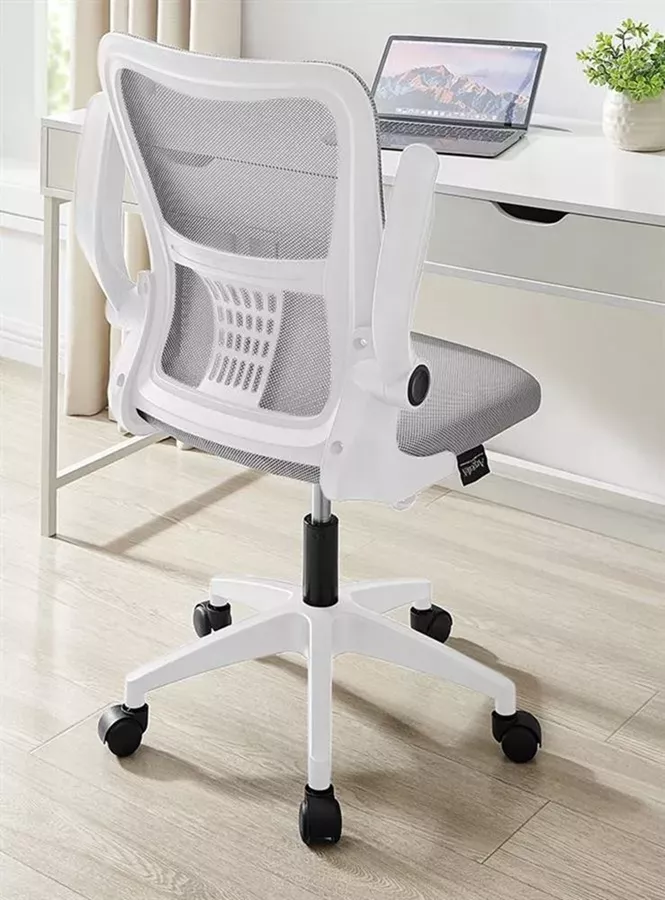 כסא מנהלים יוקרתי עם ידיות מתכווננות דגם XP-12 צבע אפור לבן ***במכירה מוקדמת 30 ימי עסקים