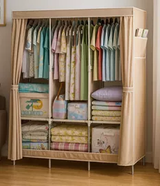 ארונית אחסון לבגדים ונעליים עם כיסוי בד במכירה מוקדמת 21 ימי עסקים mycasa