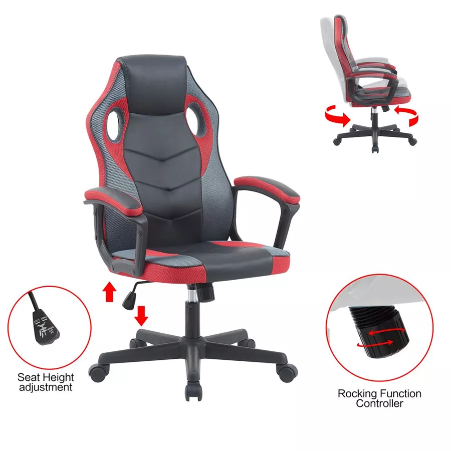 כסא גיימינג במכירה מוקדמת 21 ימי עסקים דגם Gamer צבע שחור אדום