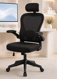 כסא מנהלים עם ידיות מתכווננות ומשענת ראש XP-26 צבע שחור מתצוגה ועודפים mycasa
