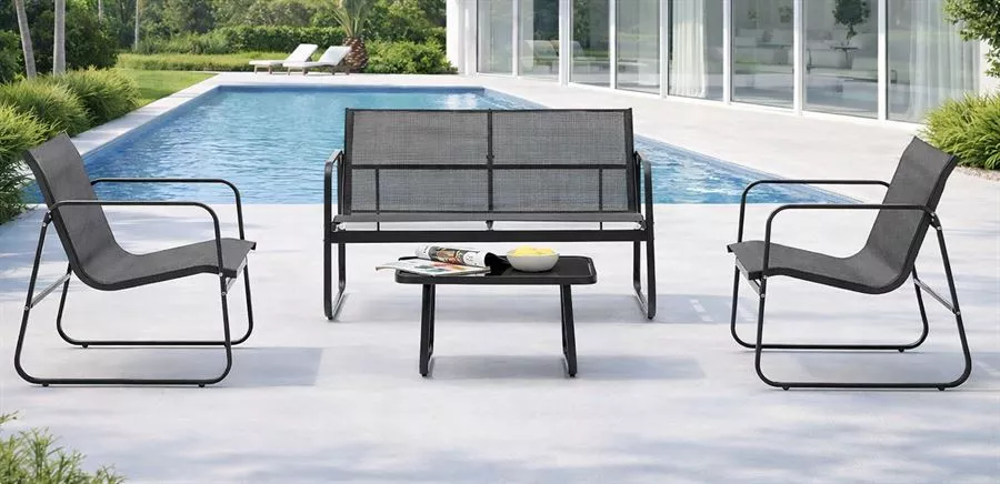 מערכת ישיבה ארבעה חלקים דגם TOLOZ צבע שחור במכירה מוקדמת 21 ימי עסקים