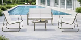 מערכת ישיבה ארבעה חלקים דגם TOLOZ צבע לבן במכירה מוקדמת 21 ימי עסקים mycasa