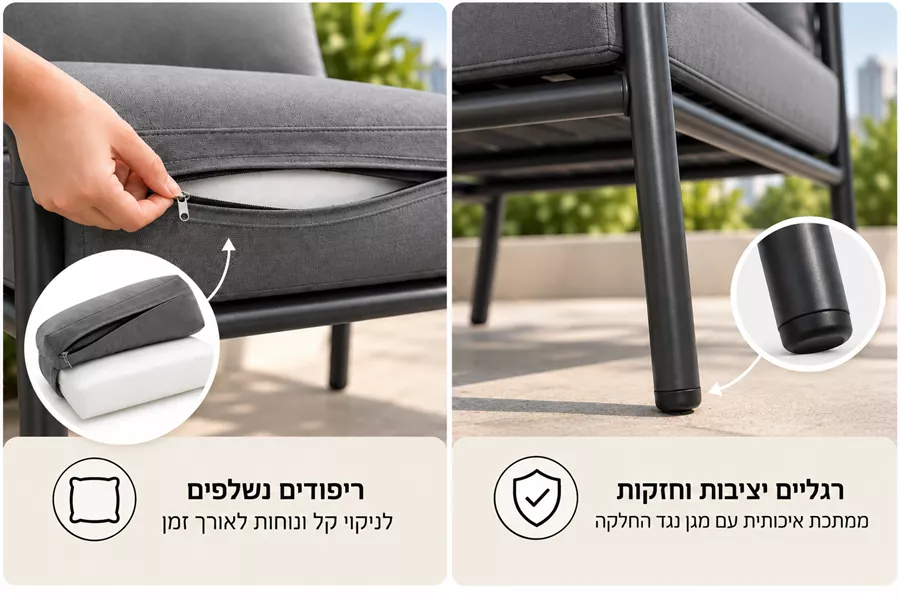 מערכת ישיבה לחצר כולל שולחן תואם דגם Granada במכירה מוקדמת 21 ימי עסקים