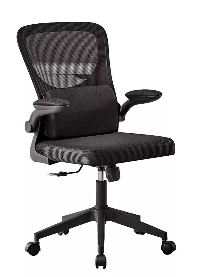 כסא מנהלים יוקרתי עם ידיות מתכוננות וכרית תמיכה לגב דגם TPX-20 צבע שחור ***ללא אריזה מקורית
