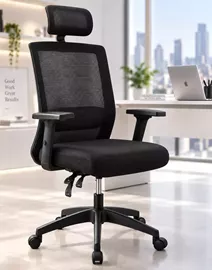 כסא מנהלים רחב עם ידיות מתכווננות ומשענת ראש דגם XP-17 ***במכירה מוקדמת 21 ימי עסקים mycasa