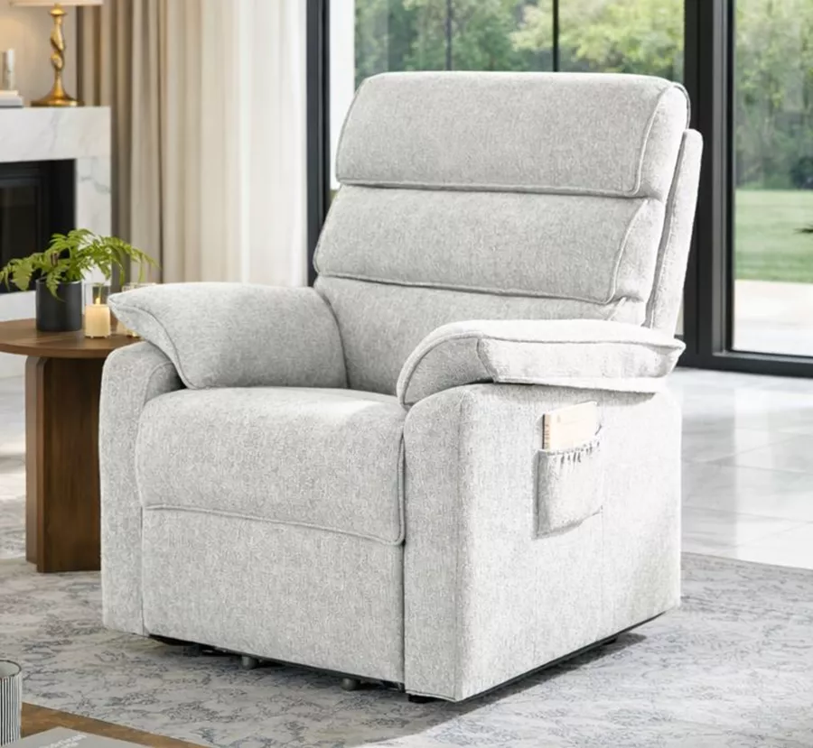 כורסת קימה חשמלית COMFY EASY LIFT צבע אפור בהיר ***אריזה פגומה