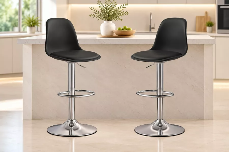 זוג כסאות בר ELEGANT צבע שחור ***במכירה מוקדמת 30 ימי עסקים