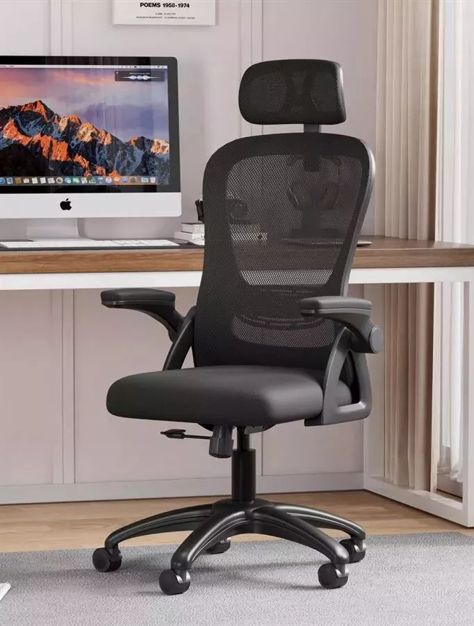 כסא מנהלים ארגונומי דגם XP-1 עם גב גבוה ומשענת ראש צבע שחור מתצוגה ועודפים