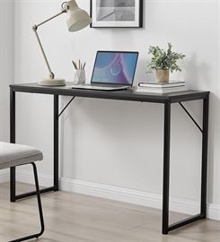 עמדת עבודה 120 ס"מ דגם MINIMALIST צבע שחור מתצוגה ועודפים mycasa