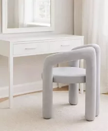 כסא בד מעוצב דגם Milano צבע אפור ***מתצוגה ועודפים mycasa