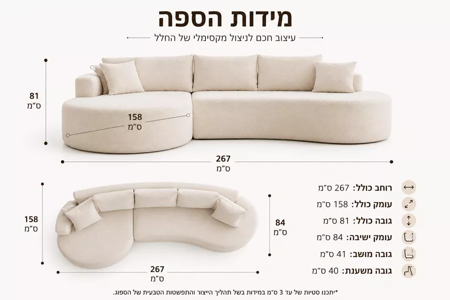 ספת אירוח מעוצבת דגם ELEGANCE מתצוגה ועודפים