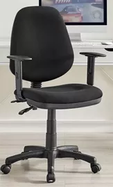 כסא מזכירה וסטודנט עם ידיות מתכווננות דגם Promax10 צבע שחור מתצוגה ועודפים mycasa