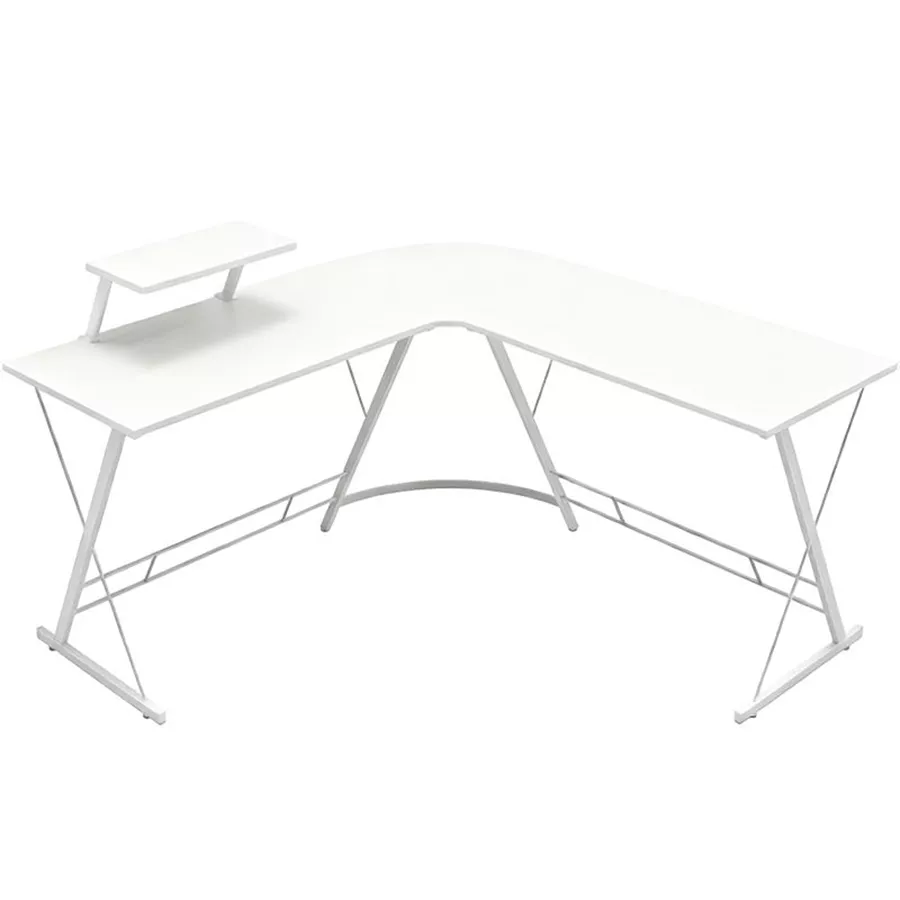 עמדת מחשב פינתית רחבה דגם DYNAMIC צבע לבן ***ללא אריזה מקורית מתצוגה ועודפים