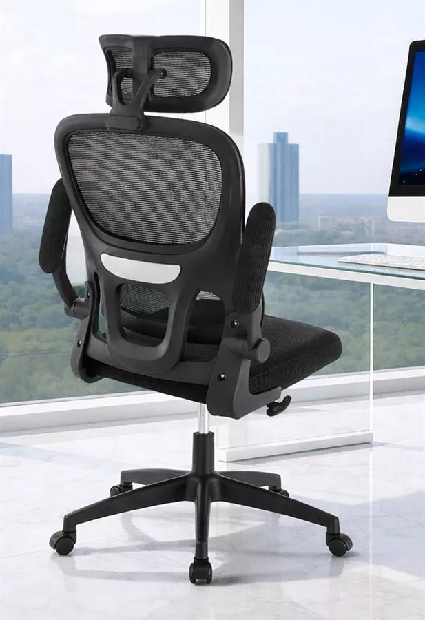 כסא מנהלים עם משענת גב וידיות מתכווננות דגם XP-40 צבע שחור במכירה מוקדמת 14 ימי עסקים