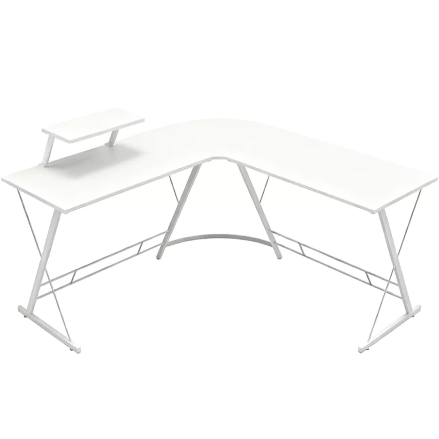 עמדת מחשב פינתית רחבה דגם DYNAMIC צבע לבן מתצוגה ועודפים