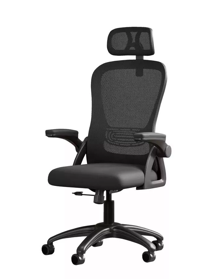 כסא מנהלים ארגונומי דגם XP-1 עם גב גבוה ומשענת ראש צבע שחור מתצוגה ועודפים